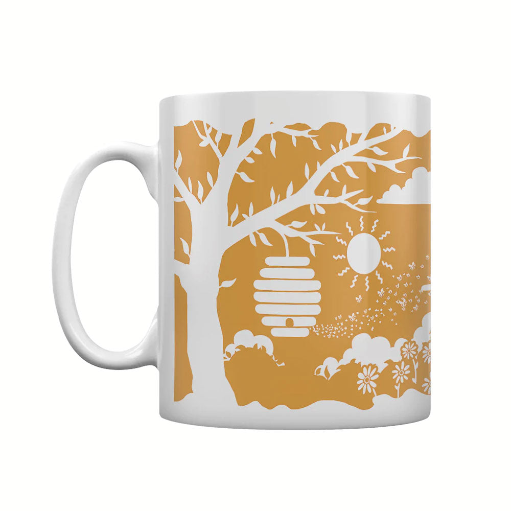 A Hive Of Bees Block Print Mug