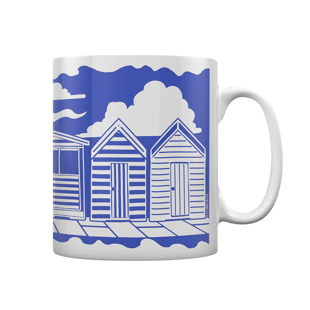 Beach Huts Block Print Mug