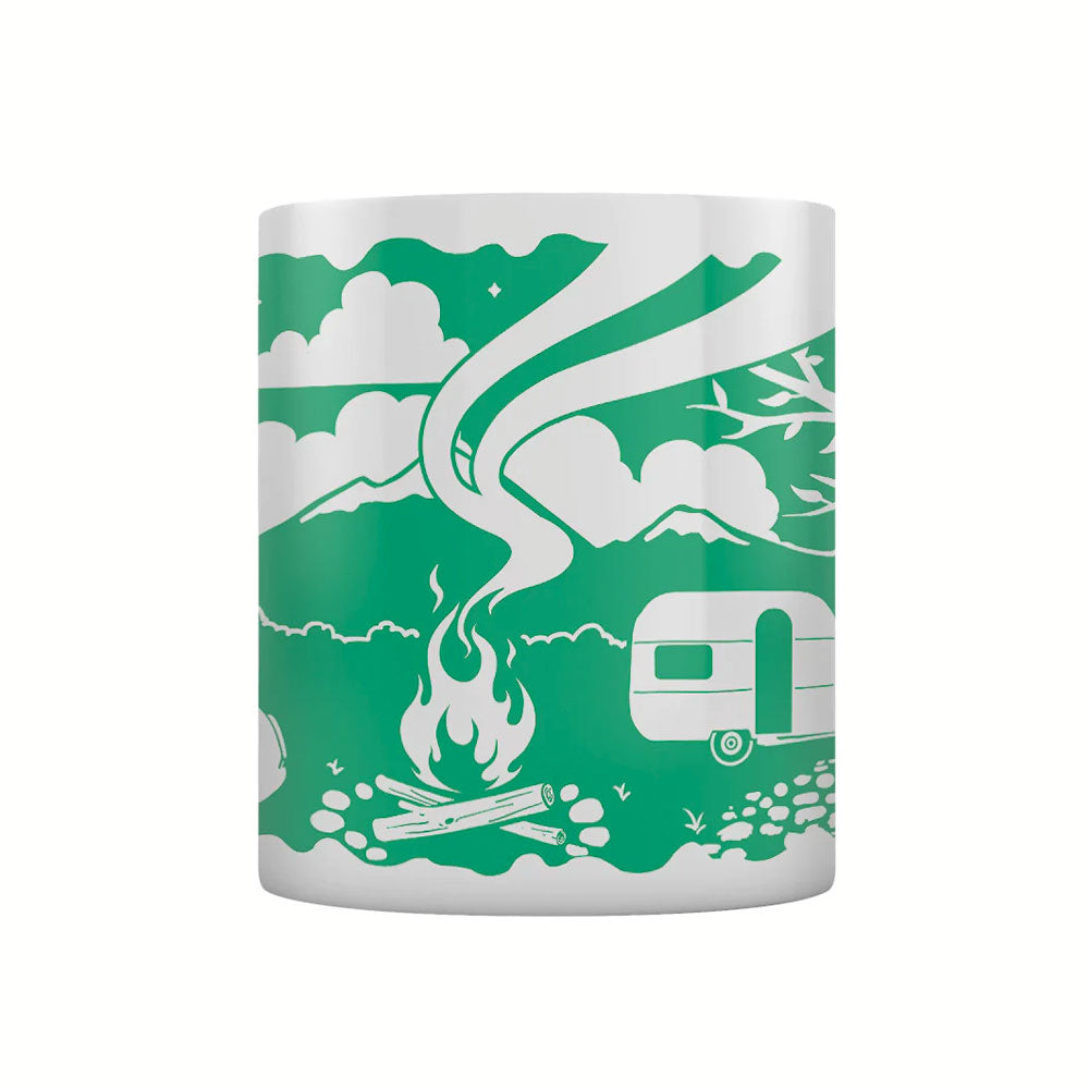 Camping Under The Stars Block Print Mug