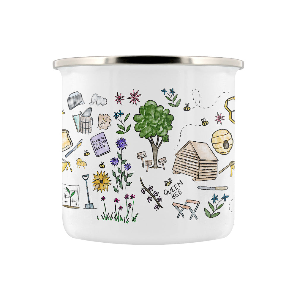 Save The Bees Enamel Mug