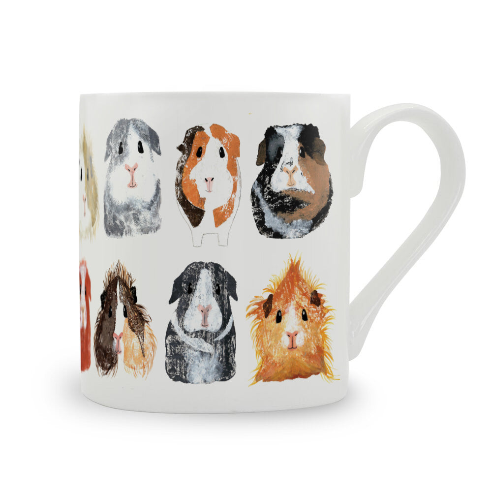 IzziRainey All the Breeds Guinea Pig Large Bone China Mug -350ml