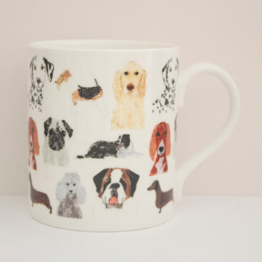 IzziRainey Dog Breeds Repeat Bone China Mug