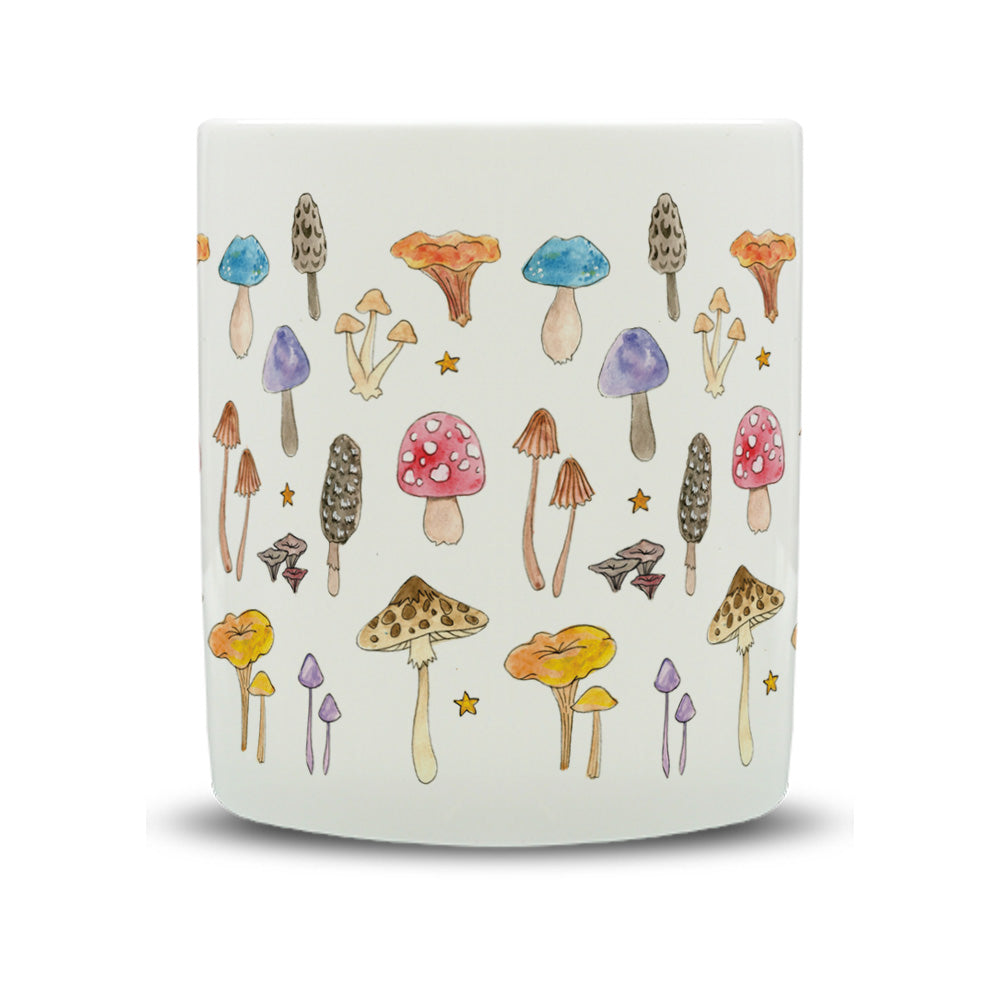 Mushrooms Watercolour Bone China Mug