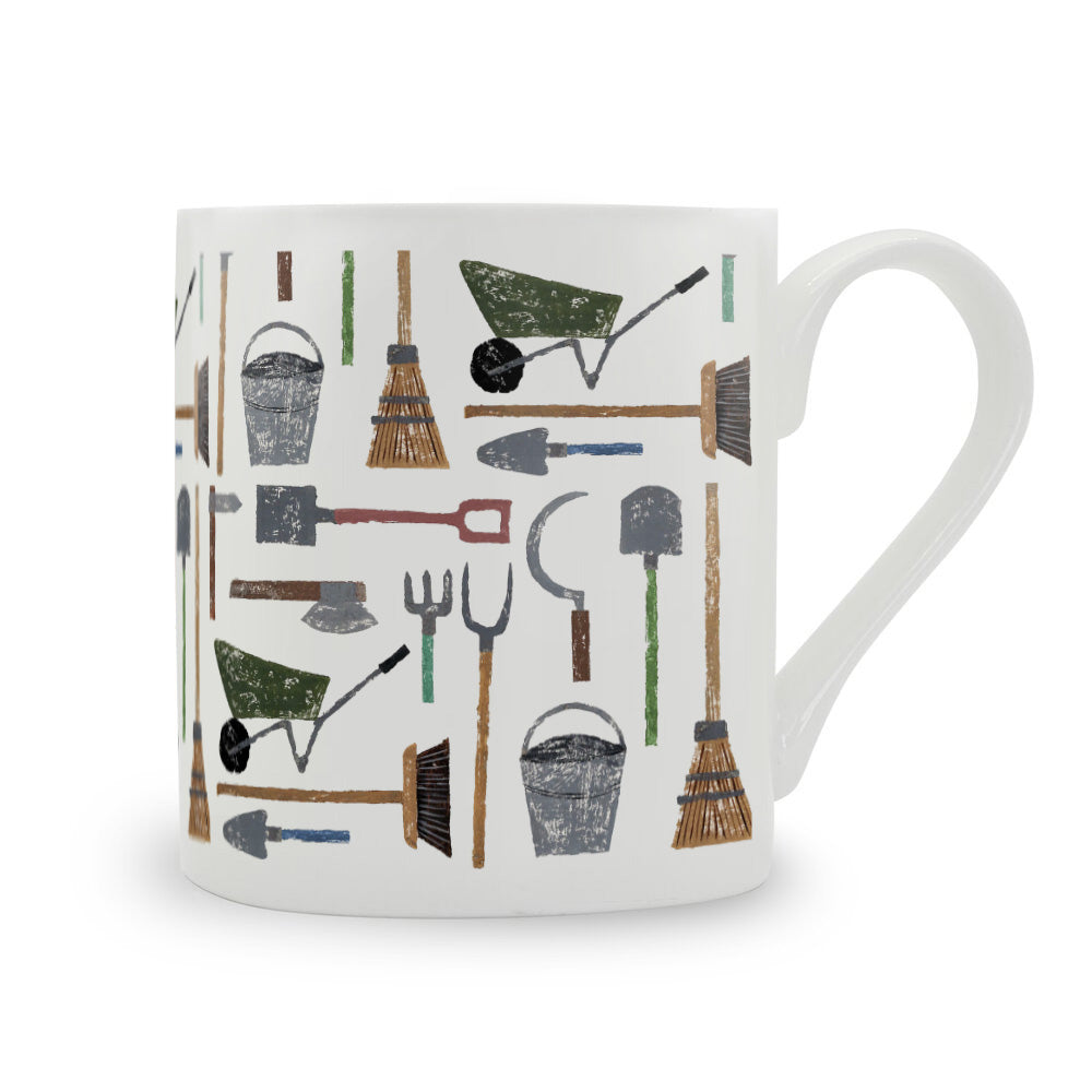 IzziRainey Garden Tools Large Bone China Mug -350ml