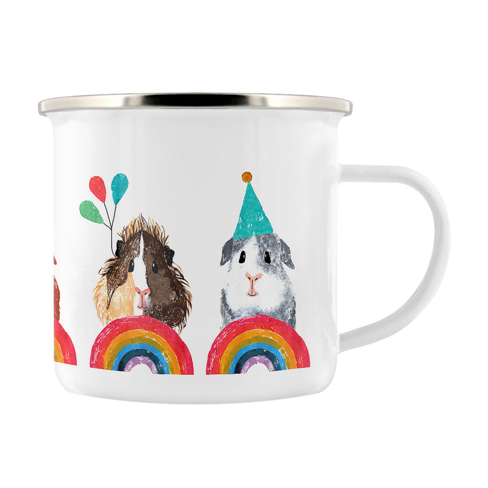 IzziRainey Rainbow Guinea Pig Enamel Mug