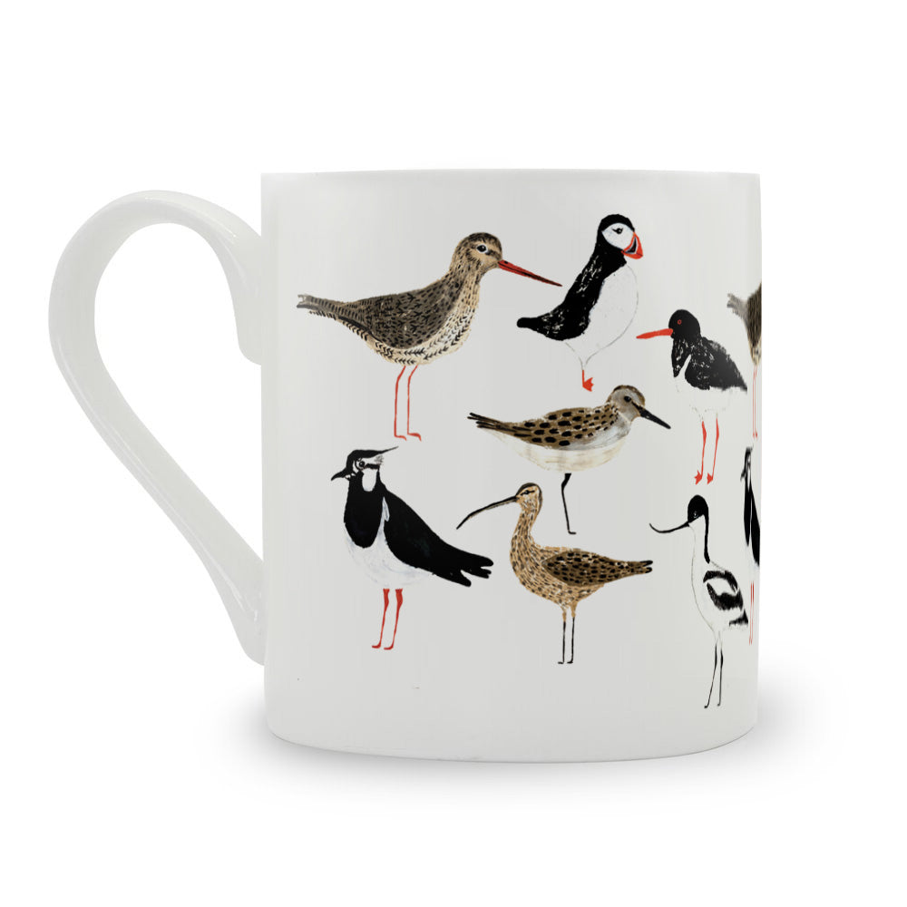 IzziRainey Coastal Birds Repeat Large Bone China Mug -350ml