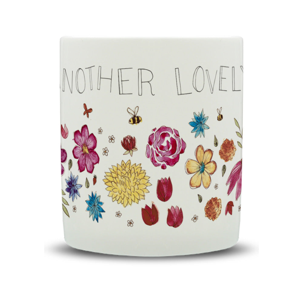 Flower Power Watercolour Large Bone China Mug - 350ml