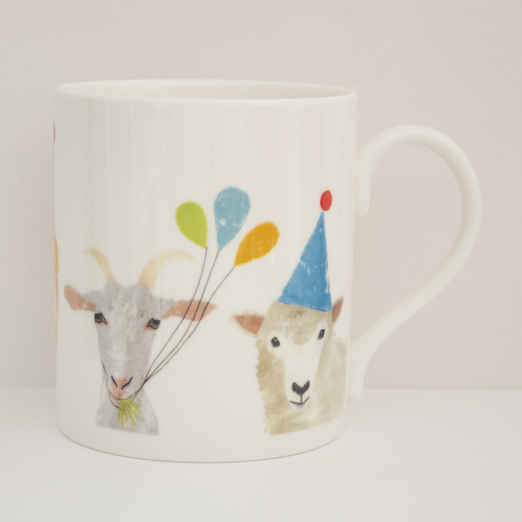 IzziRainey Party Animals Bone China Mug