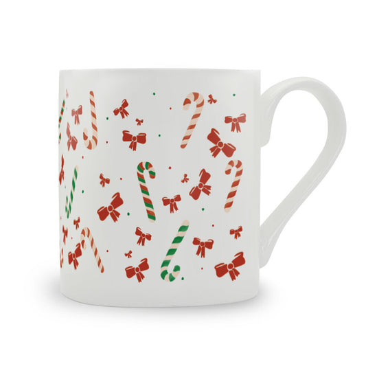 Candy Canes Bone China Mug