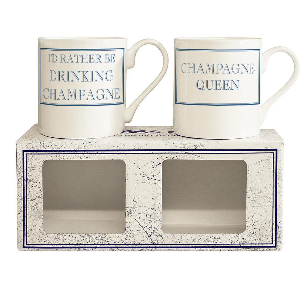 I'd Rather Be Drinking Champagne & Champagne Queen Mug Gift Set