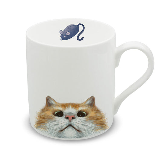 Inquisitive Creatures Cat Bone China Mug