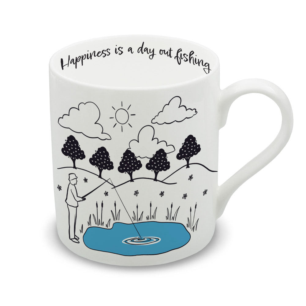 Happiness Is A Day Out Fishing Mug – Stubbs Mugs