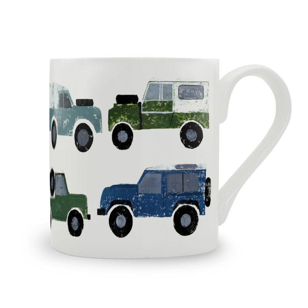 IzziRainey All the Series Land Rover Large Bone China Mug -350ml