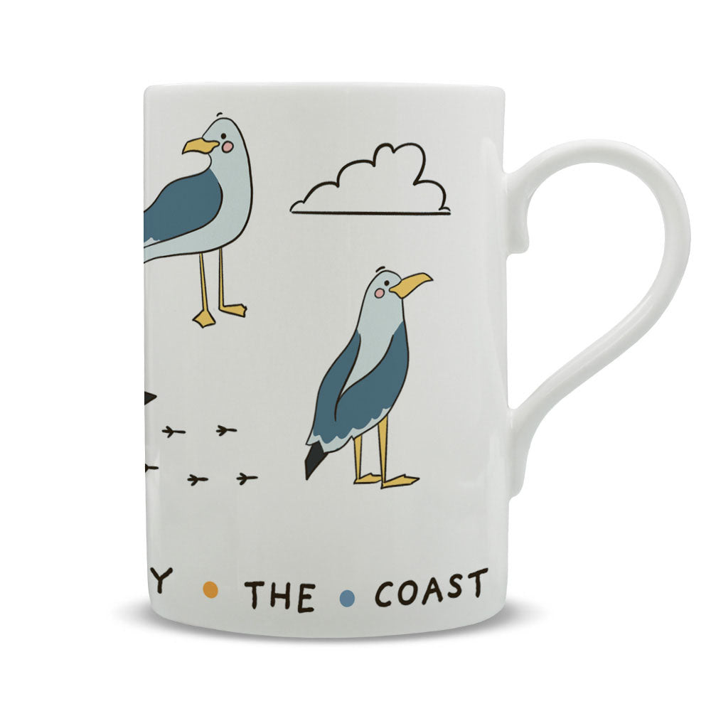 Seagulls - Happiness Is Being By The Coast Tall Mug