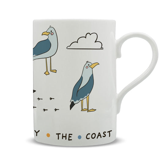 Seagulls - Happiness Is Being By The Coast Tall Mug
