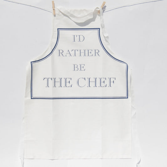 I'd Rather Be The Chef White Apron