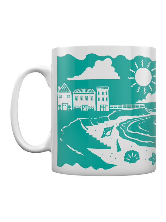 Etched In Nature - By The Seaside Block Print Mug