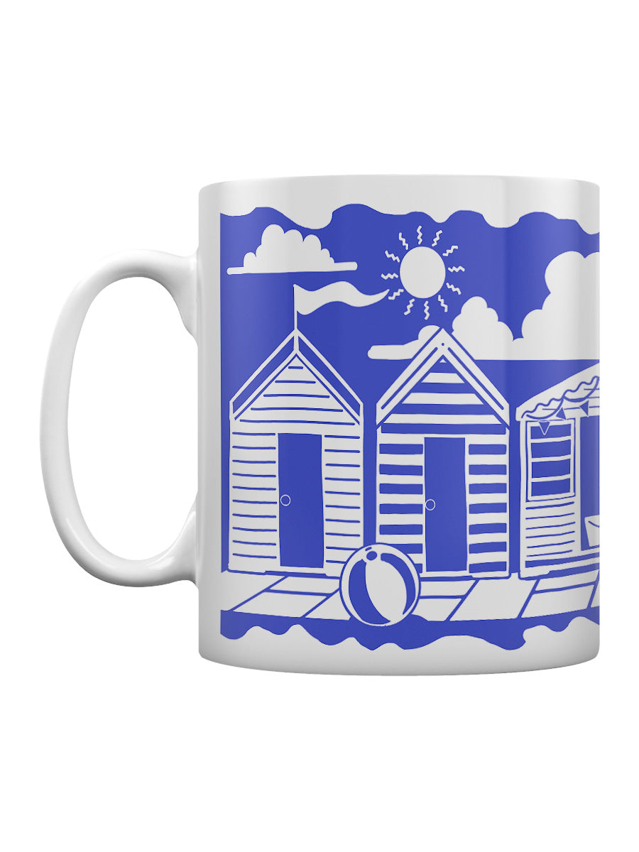 Etched In Nature - Beach Huts Block Print Mug