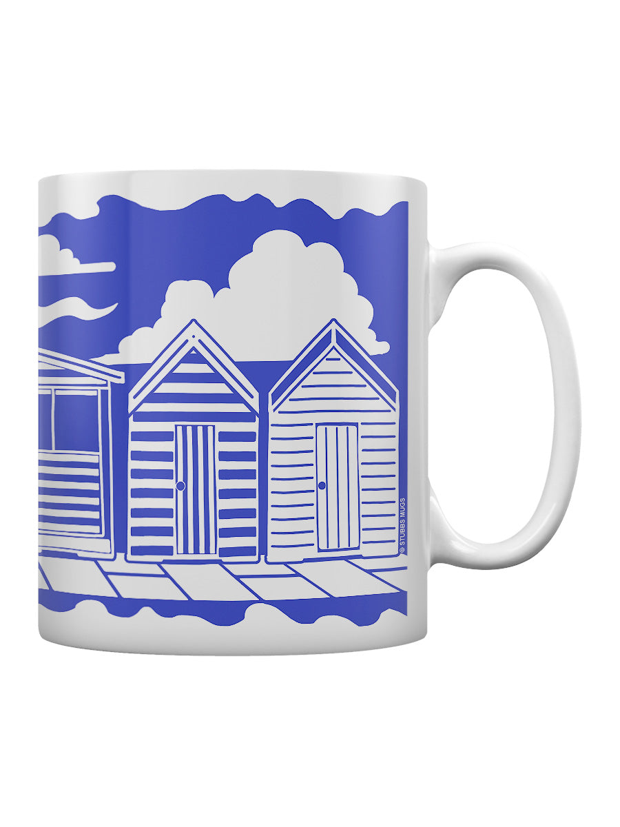 Etched In Nature - Beach Huts Block Print Mug