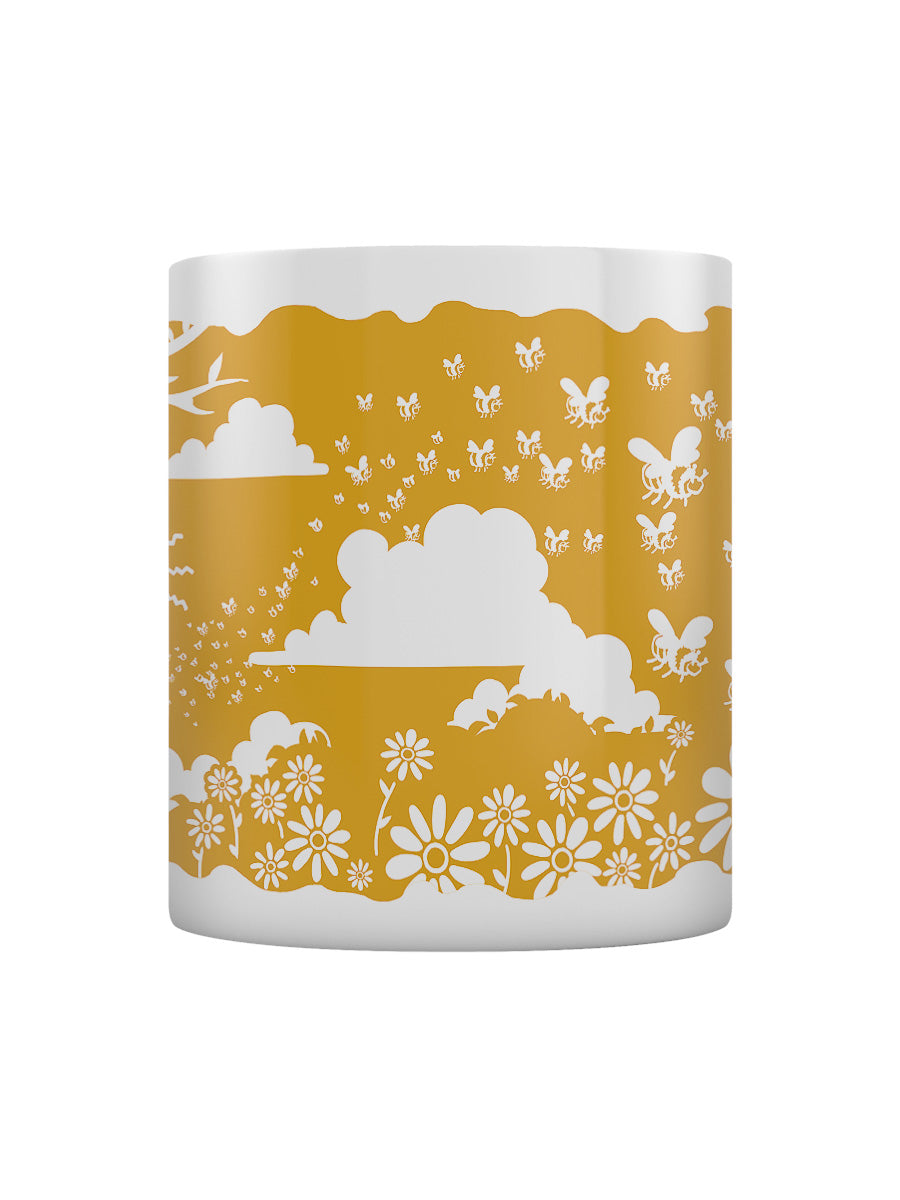 Etched In Nature - A Hive Of Bees Block Print Mug