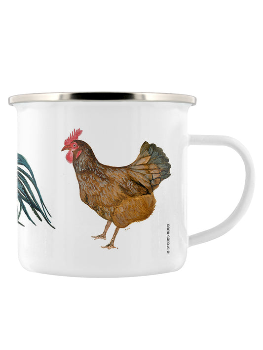 Rooster Trio Enamel Mug