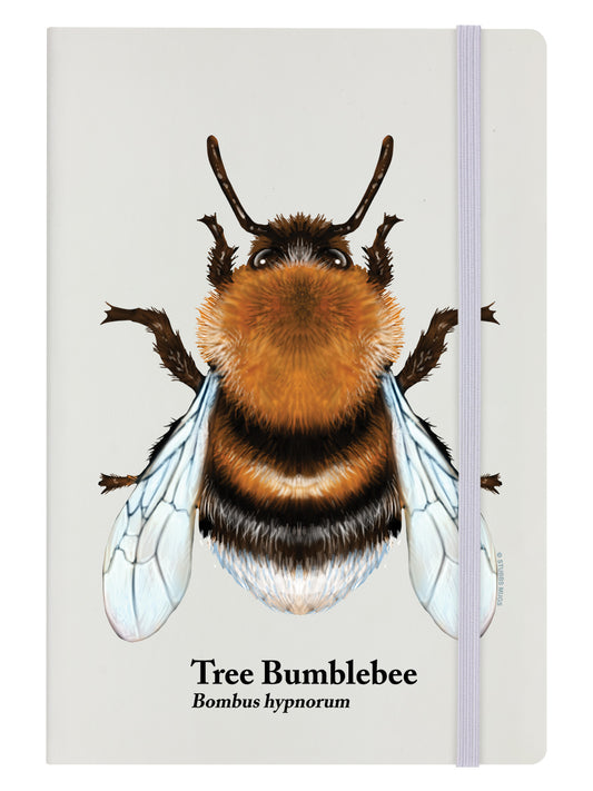 Tree Bumblebee Cream A5 Hard Cover Notebook