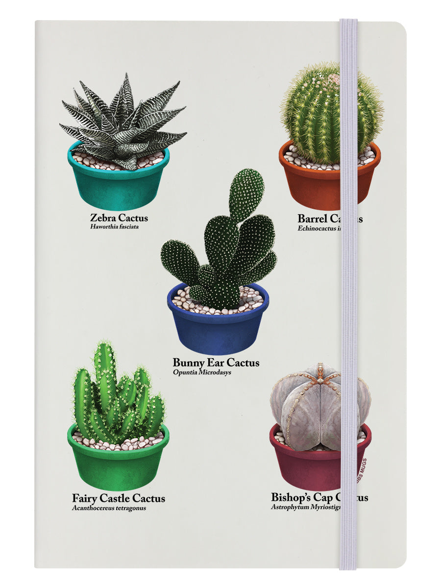 A Spike Of Cacti Cream A5 Hard Cover Notebook