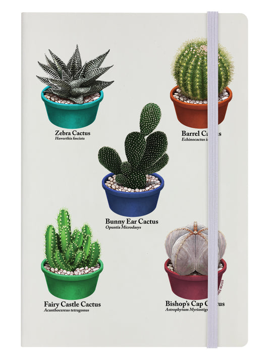 A Spike Of Cacti Cream A5 Hard Cover Notebook