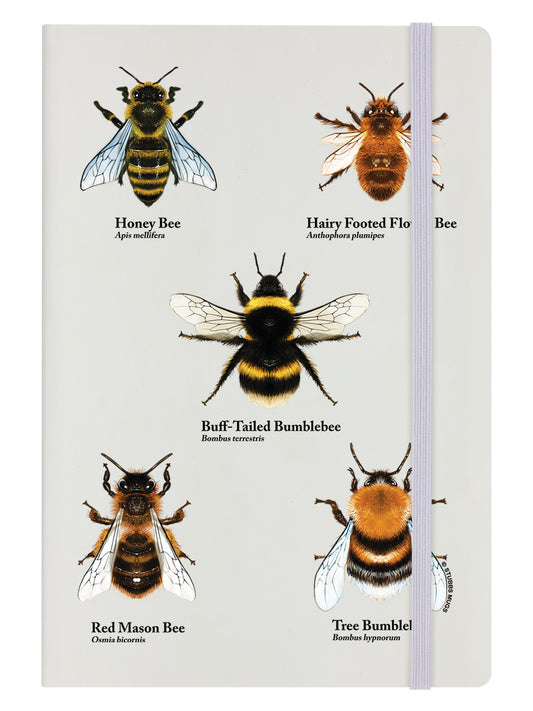 A Swarm Of Bees Cream A5 Hard Cover Notebook
