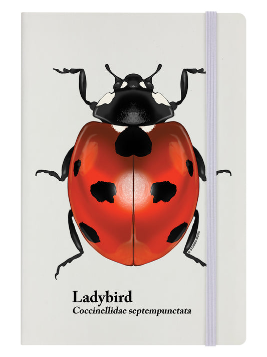Ladybird Cream A5 Hard Cover Notebook