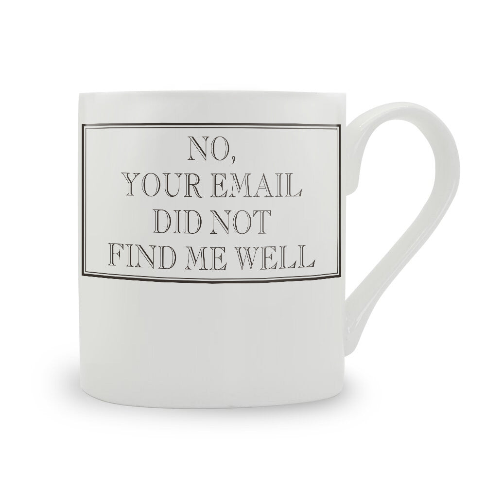 No, Your Email Did Not Find Me Well Mug