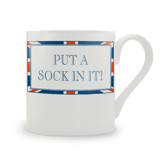 Terribly British Put A Sock In It! Mug