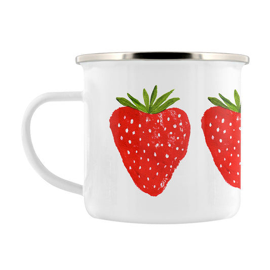 IzziRainey Strawberries Enamel Mug
