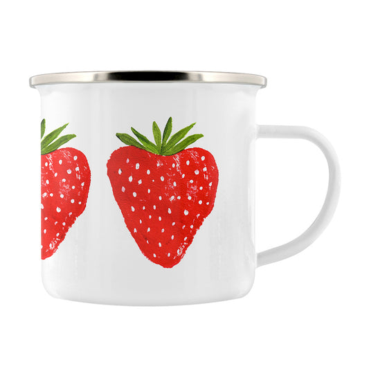 IzziRainey Strawberries Enamel Mug