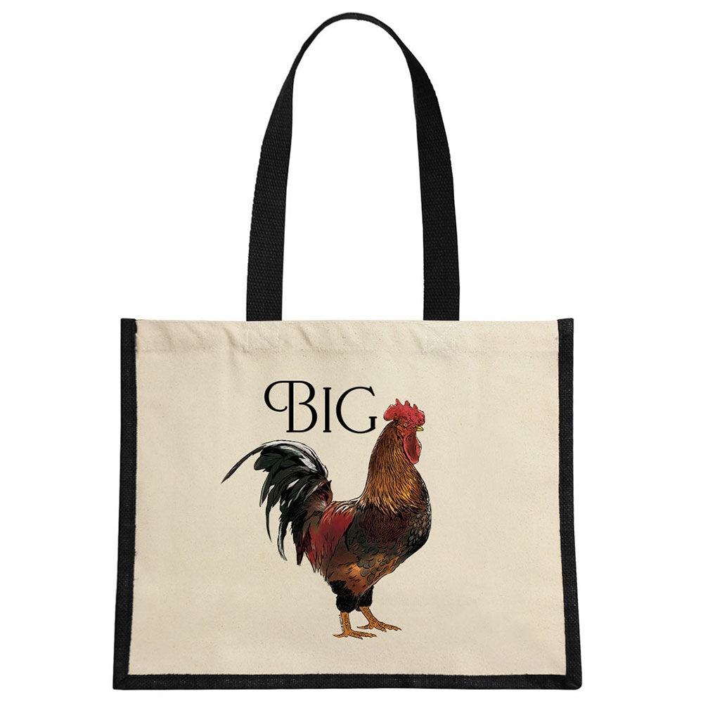 Wild Giggles Big Cock Cream & Black Jute Bag