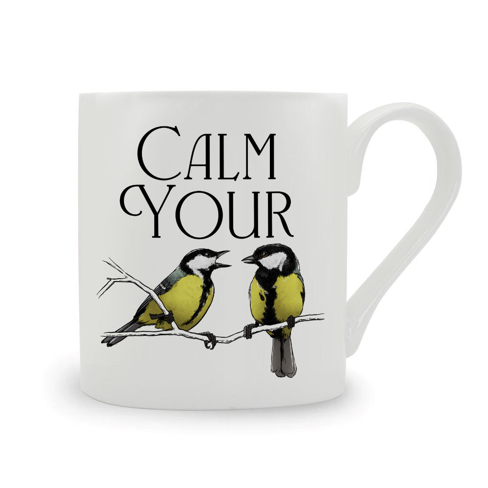 Wild Giggles Calm Your Tits Bone China Mug