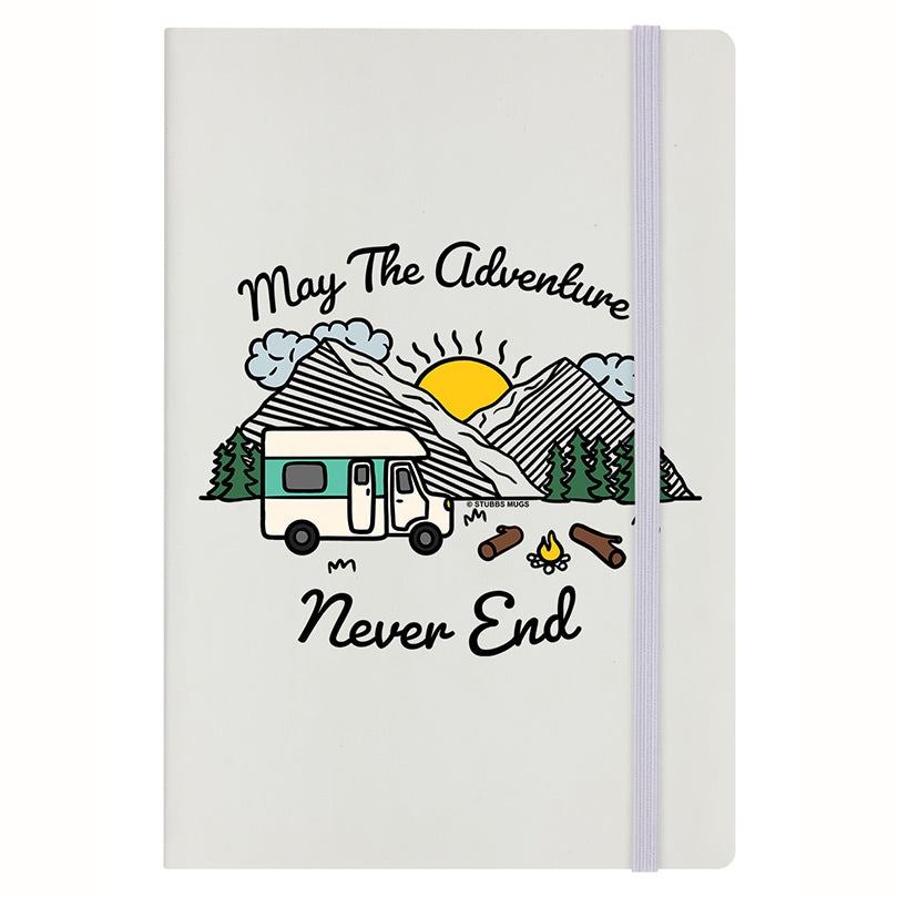May The Adventure Never End Cream Notebook