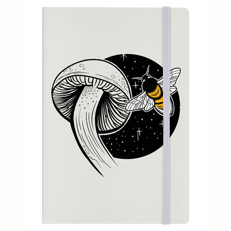 Fungi Friends - Busy Bee Cream A5 Notebook