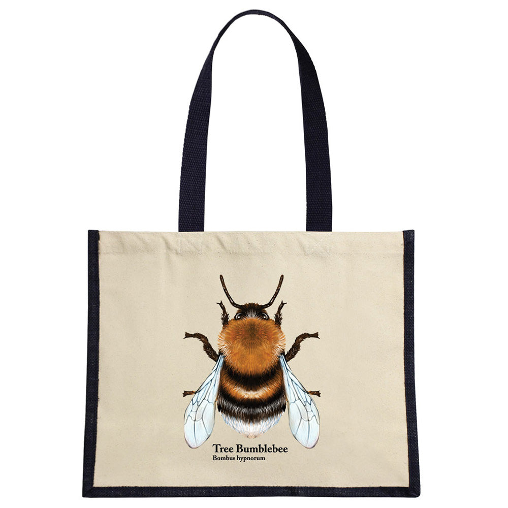 Nature's Delights - Tree Bumblebee Cream & Black Jute Bag