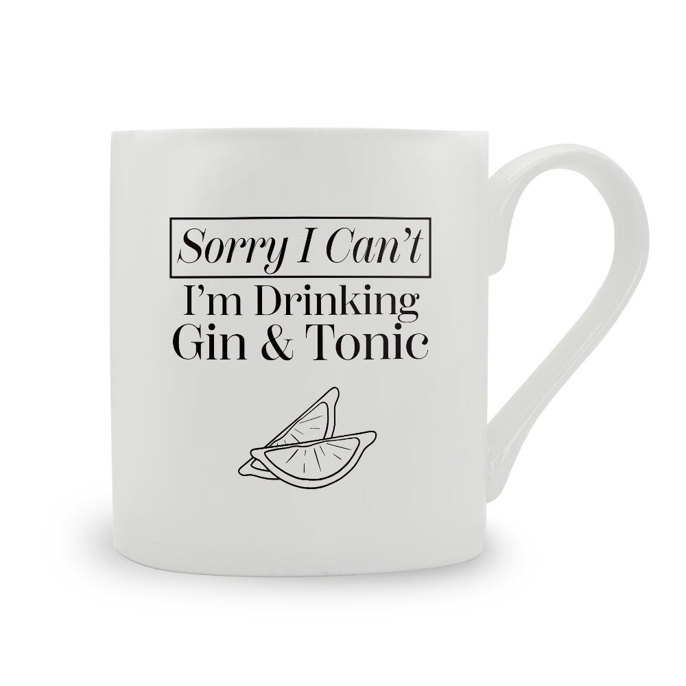 Sorry I Can't I'm Drinking Gin & Tonic Mug