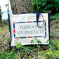 Terribly British Pardon My French Cream & Navy Jute Bag