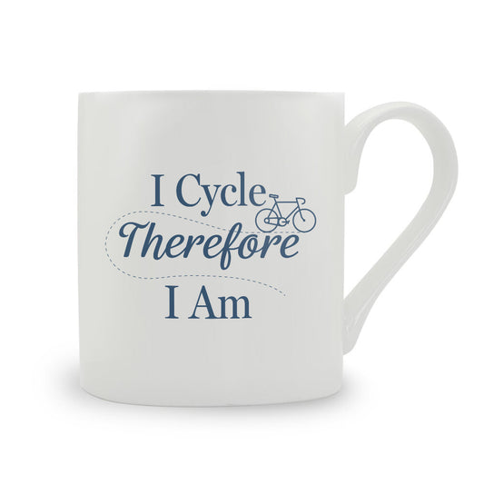 I Cycle Therefore I Am Bone China Mug