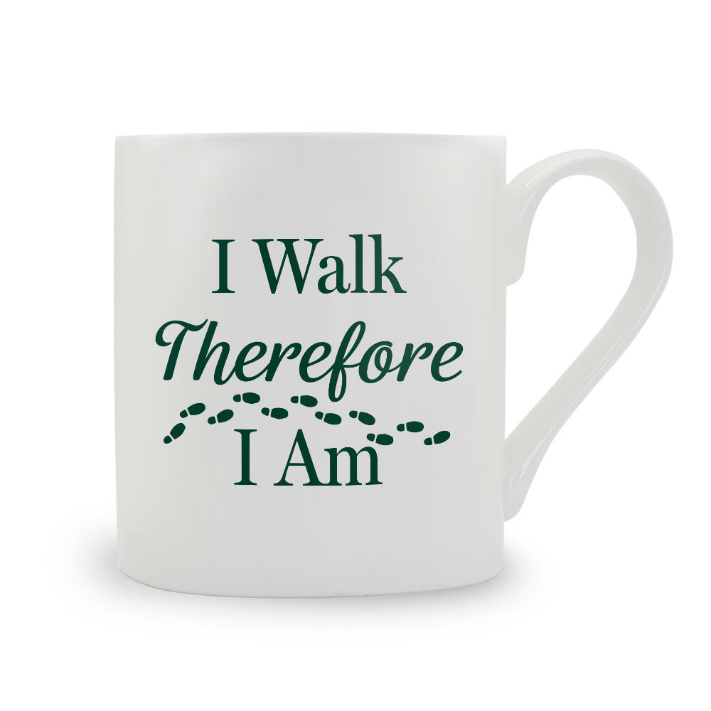 I Walk Therefore I Am Bone China Mug