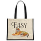 Wild Giggles Easy Tiger Cream & Black Jute Bag