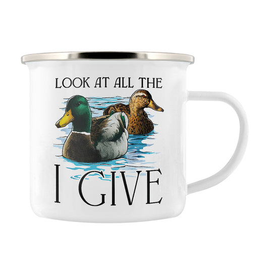 Wild Giggles Look At All The Ducks I Give Enamel Mug