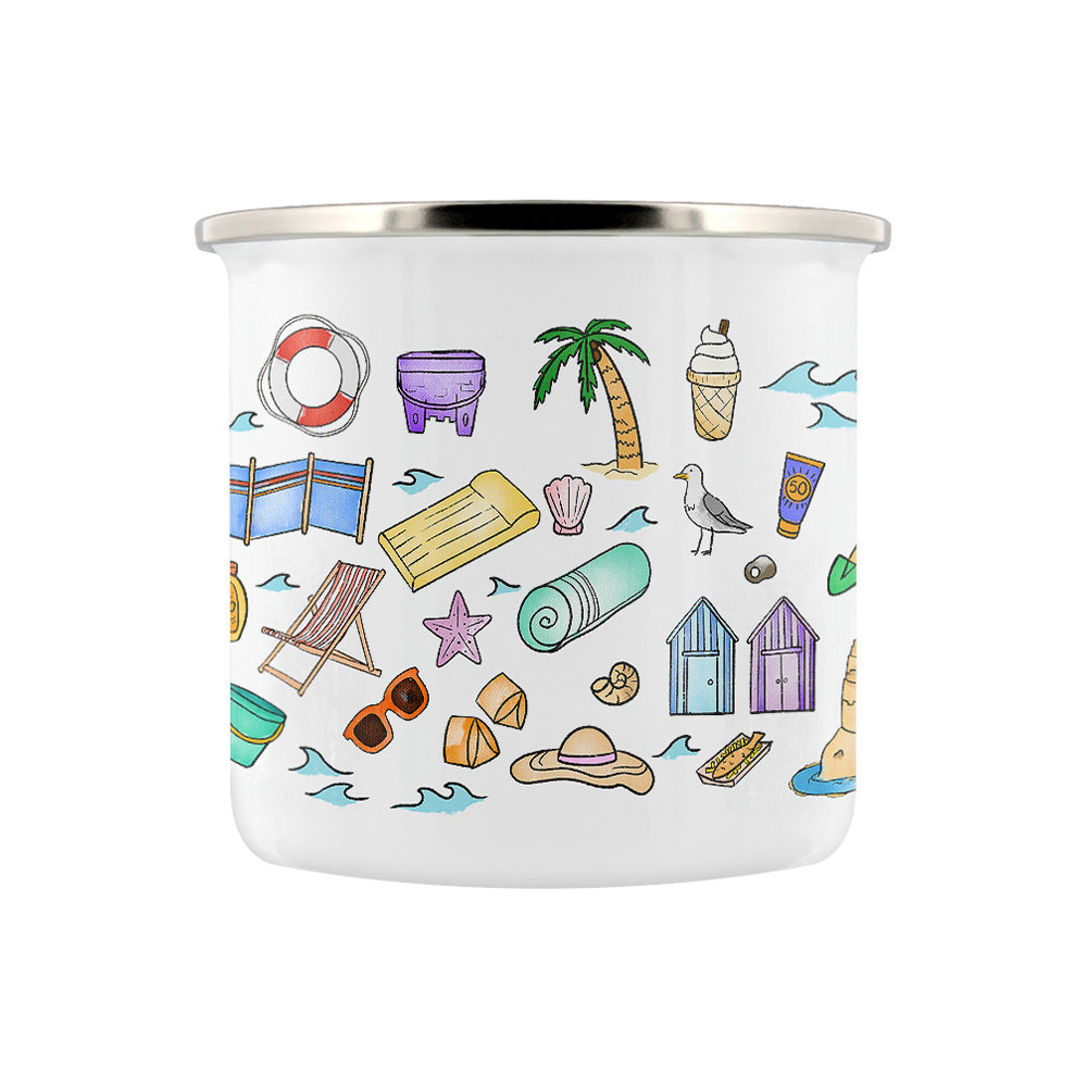 A Little Mug For The Beach Enamel Mug
