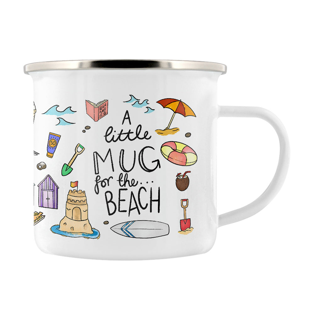 A Little Mug For The Beach Enamel Mug