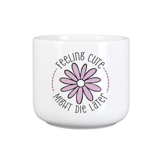 Feeling Cute Might Die Later Plant Pot