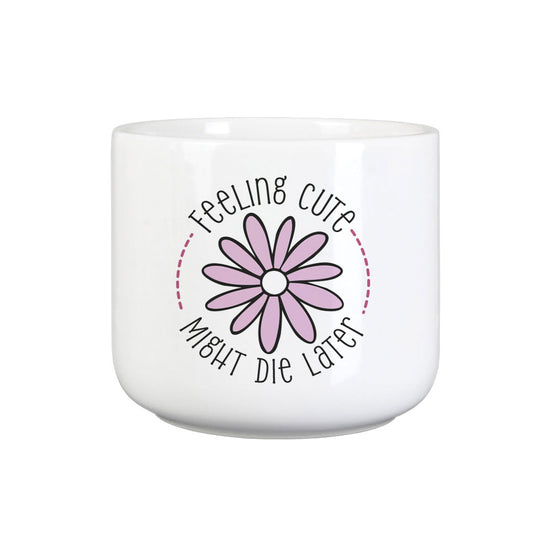 Feeling Cute Might Die Later Plant Pot