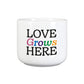 Love Grows Here Plant Pot